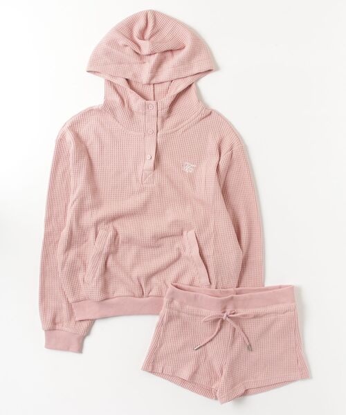 TITTY&CO.(ティティーアンドコー)の「ワッフルフーディーセットアップ(セットアップ・レディース・ピンク/ネイビー/アイボリー・FREE)」の9枚目の写真