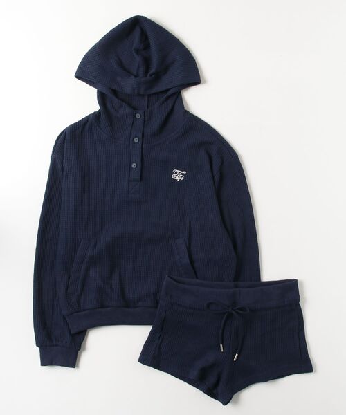 TITTY&CO.(ティティーアンドコー)の「ワッフルフーディーセットアップ(セットアップ・レディース・ピンク/ネイビー/アイボリー・FREE)」の10枚目の写真