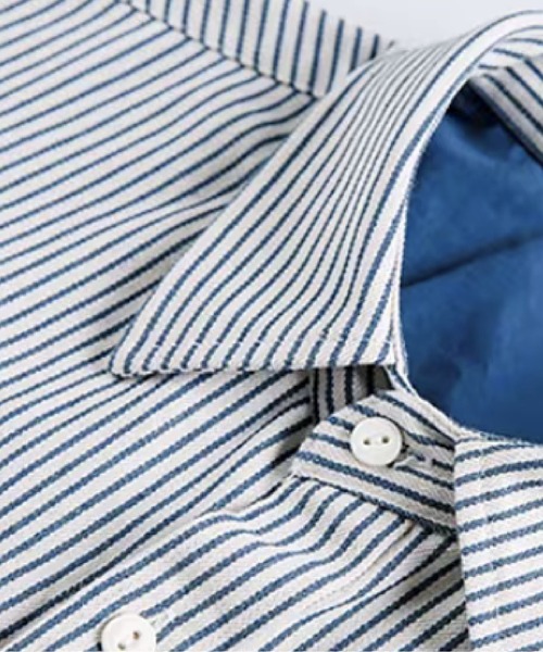 U:UME(ユーム)の「Vertical Stripe Contrast Patch Pocket Shirt(シャツ/ブラウス・メンズ・ブルー・MEDIUM/XX-LARGE/X-LARGE/LARGE)」の3枚目の写真