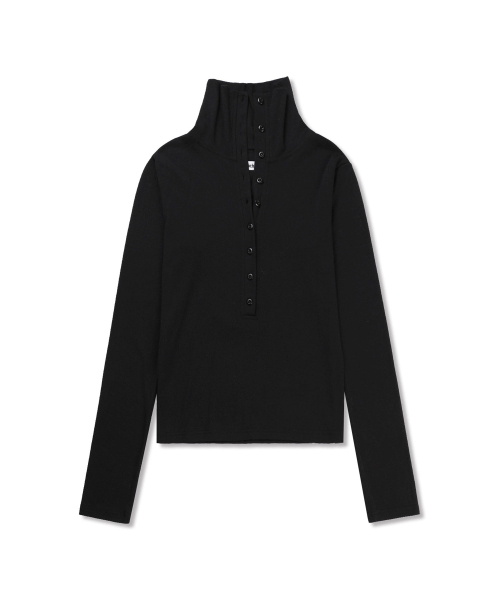 MICHIKO LONDON(ミチコ ロンドン)の「ツーウェイボタンネックトップス ブラック(Tシャツ/カットソー・レディース・その他・SMALL/MEDIUM)」の2枚目の写真