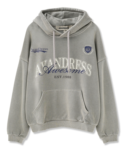 AVANDRESS（アバンドレス ）の「LOG フード_5COL（パーカー・レディース・アッシュグレー/ピンク/ブラック×グレー/ブラックミックス/ダークカーキ・SMALL/MEDIUM/LARGE）」の10枚目の写真