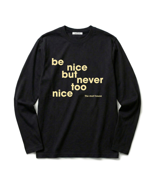 THEMORFHOUSE(ザモーフハウス)の「be nice プリント スタンダードフィット ロングスリーブ ブラック(Tシャツ/カットソー・レディース・その他・MEDIUM/LARGE)」の2枚目の写真