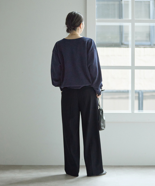 journal standard L'essage(ジャーナルスタンダードレサージュ)の「《追加》ヴィスポリギャバパンツ(ネイビー)(スラックス・レディース・ネイビー・40/38/36/34)」の17枚目の写真