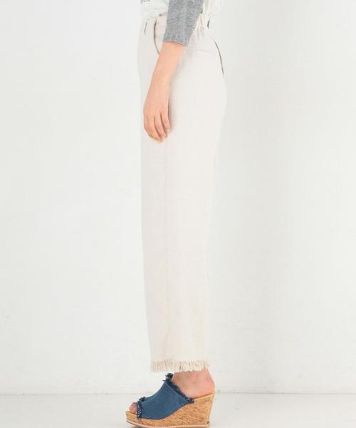 Another Edition(アナザーエディション)の「フリンジワイドパンツ(オフホワイト)/AEBC Lフリンジ WIDE PT OFF(その他パンツ・レディース・オフホワイト・SMALL/MEDIUM)」の4枚目の写真