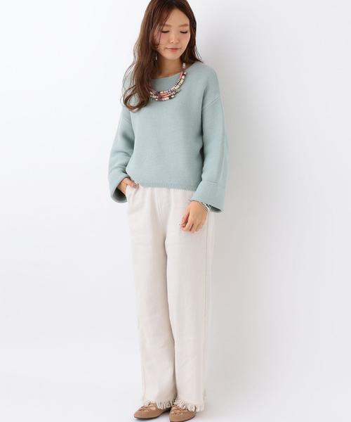 Another Edition(アナザーエディション)の「フリンジワイドパンツ(オフホワイト)/AEBC Lフリンジ WIDE PT OFF(その他パンツ・レディース・オフホワイト・SMALL/MEDIUM)」の12枚目の写真