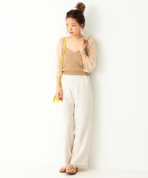 Another Edition(アナザーエディション)の「フリンジワイドパンツ(オフホワイト)/AEBC Lフリンジ WIDE PT OFF(その他パンツ・レディース・オフホワイト・SMALL/MEDIUM)」の13枚目の写真