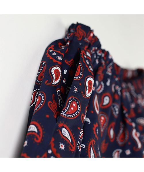 BRANSHES（ブランシェス）の「ギャザーキュロット（その他パンツ・キッズ・ネイビー/サックスブルー・110cm/130cm/140cm/90cm/100cm/120cm）」の4枚目の写真