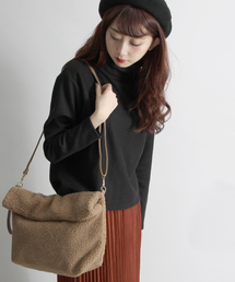 WEGO/ボア2WAYクラッチバッグ