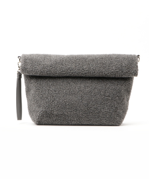 WEGO(ウィゴー)の「WEGO/ボア2WAYクラッチバッグ(クラッチバッグ・レディース・キャメル/グレー/その他1・FREE)」の16枚目の写真