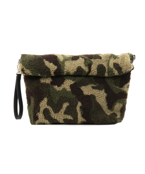 WEGO(ウィゴー)の「WEGO/ボア2WAYクラッチバッグ(クラッチバッグ・レディース・キャメル/グレー/その他1・FREE)」の15枚目の写真