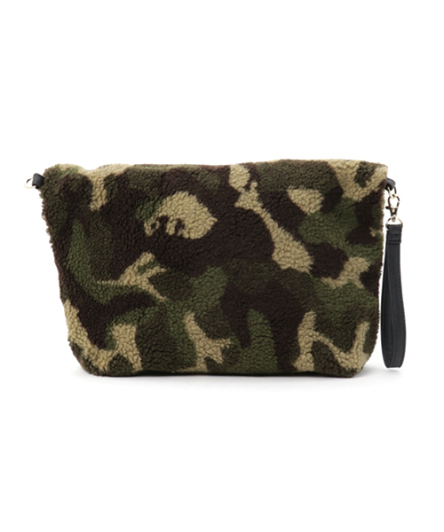 WEGO(ウィゴー)の「WEGO/ボア2WAYクラッチバッグ(クラッチバッグ・レディース・キャメル/グレー/その他1・FREE)」の4枚目の写真