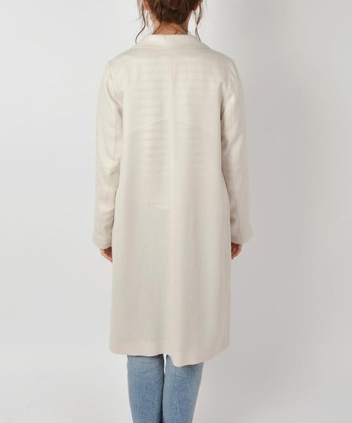 SHIPS for women（シップスフォーウィメン）の「リネンライクチェスターコート◇（チェスターコート・レディース・ベージュ/ネイビー/ライトブルー・36/38）」の9枚目の写真