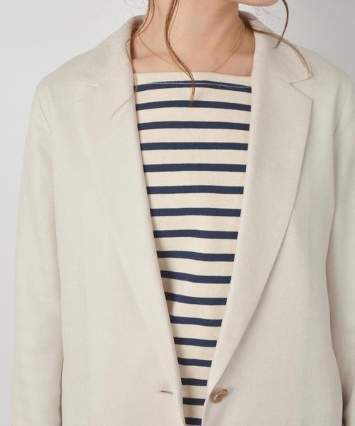 SHIPS for women（シップスフォーウィメン）の「リネンライクチェスターコート◇（チェスターコート・レディース・ベージュ/ネイビー/ライトブルー・36/38）」の11枚目の写真