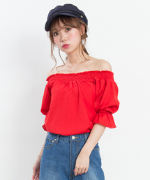 SpRay | BACKﾘﾎﾞﾝ七分袖ﾌﾟﾙｵｰﾊﾞｰ(シャツ/ブラウス)