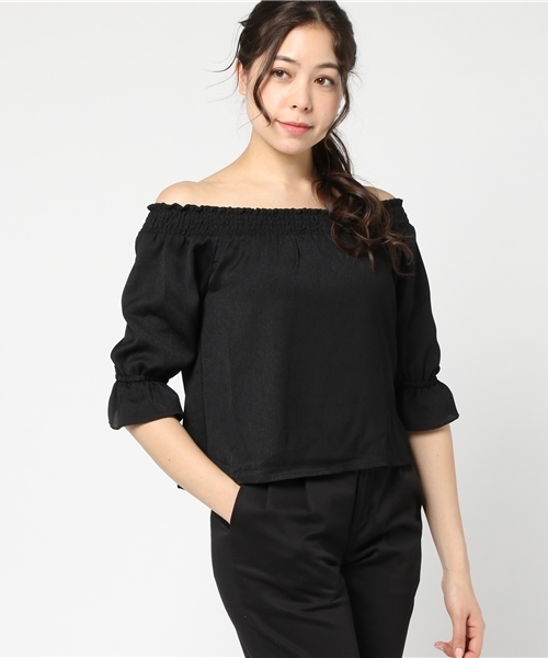 SpRay(スプレイ)の「BACKリボン七分袖プルオーバー(シャツ/ブラウス・レディース・ブラック/オフホワイト/レッド/イエロー・FREE)」の15枚目の写真