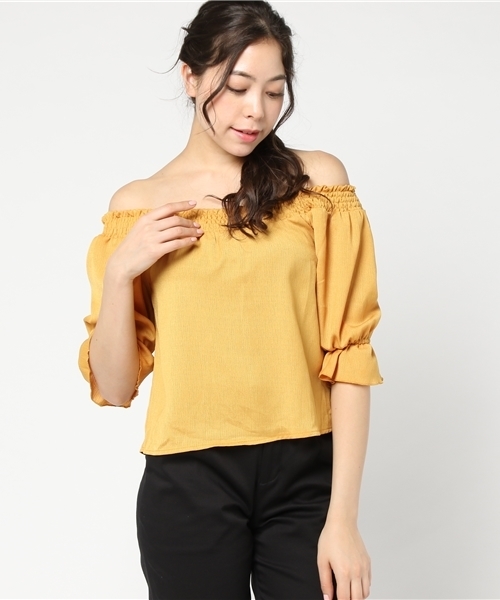 SpRay(スプレイ)の「BACKリボン七分袖プルオーバー(シャツ/ブラウス・レディース・ブラック/オフホワイト/レッド/イエロー・FREE)」の16枚目の写真