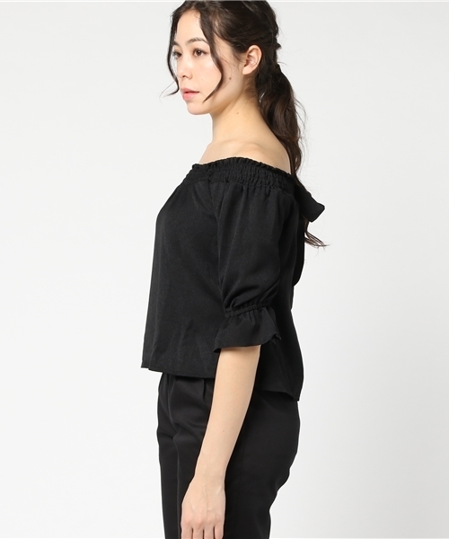 SpRay(スプレイ)の「BACKリボン七分袖プルオーバー(シャツ/ブラウス・レディース・ブラック/オフホワイト/レッド/イエロー・FREE)」の6枚目の写真