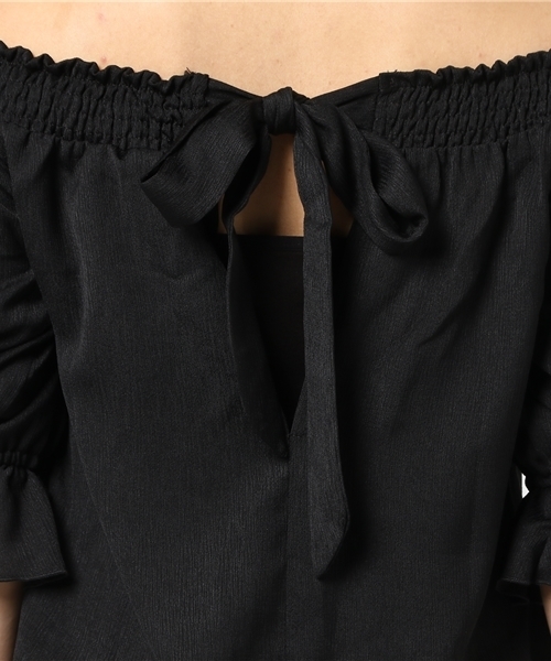 SpRay(スプレイ)の「BACKリボン七分袖プルオーバー(シャツ/ブラウス・レディース・ブラック/オフホワイト/レッド/イエロー・FREE)」の9枚目の写真