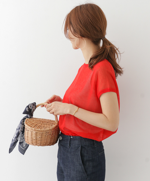 URBAN RESEARCH DOORS（アーバンリサーチドアーズ）の「DOORS シースループルオーバーニット（ニット/セーター・レディース・イエロー/ブラック/レッド・ONE）」の11枚目の写真