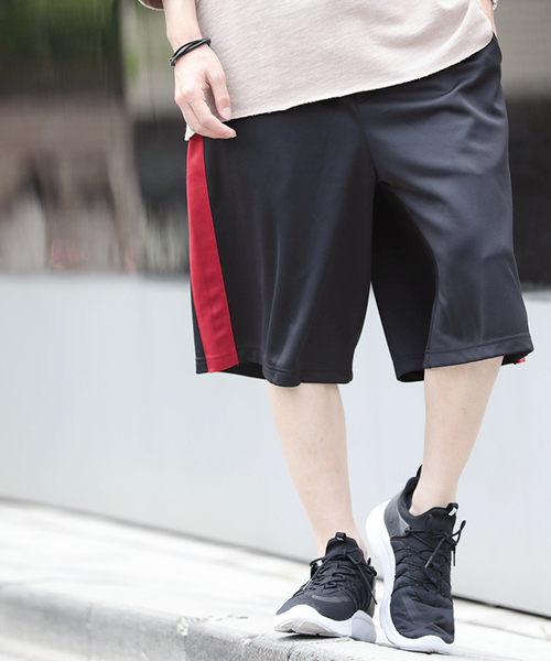 WEGO（ウィゴー）の「WEGO/ラインボリュームショーツ（スラックス・メンズ・イエロー/ブラック/ブラック系その他/ターコイズブルー/ブルー/レッド・MEDIUM/LARGE）」の3枚目の写真