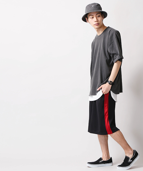 WEGO（ウィゴー）の「WEGO/ラインボリュームショーツ（スラックス・メンズ・イエロー/ブラック/ブラック系その他/ターコイズブルー/ブルー/レッド・MEDIUM/LARGE）」の18枚目の写真