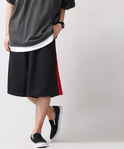 WEGO（ウィゴー）の「WEGO/ラインボリュームショーツ（スラックス・メンズ・イエロー/ブラック/ブラック系その他/ターコイズブルー/ブルー/レッド・MEDIUM/LARGE）」の19枚目の写真