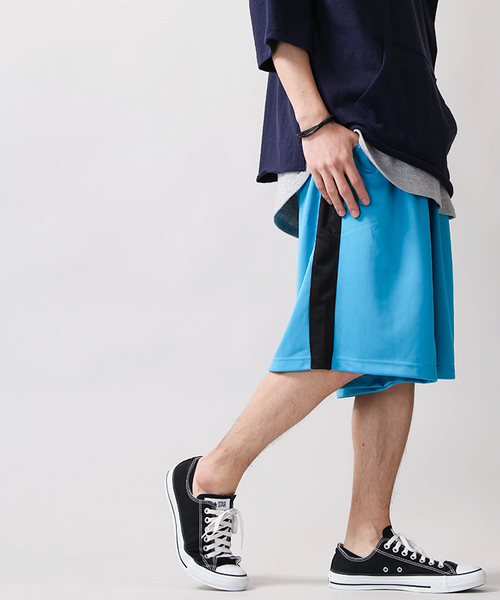 WEGO（ウィゴー）の「WEGO/ラインボリュームショーツ（スラックス・メンズ・イエロー/ブラック/ブラック系その他/ターコイズブルー/ブルー/レッド・MEDIUM/LARGE）」の22枚目の写真