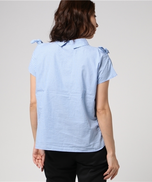 POU DOU DOU（プードゥドゥ）の「いろいろリボンブラウス（シャツ/ブラウス・レディース・オフホワイト/ブルー/イエロー・3）」の6枚目の写真