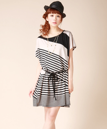 INTERPLANET WINGS | MIXボーダーカットワンピース(ワンピース)