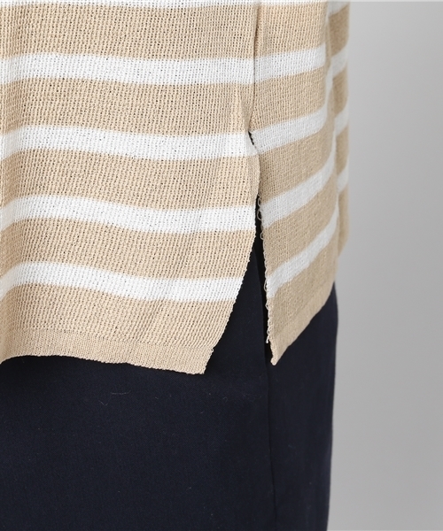 panasea（パナシア）の「定番Vネックボーダーニットプルオーバー（ニット/セーター・レディース・ブラック/ベージュ/レッド/イエロー/ブルー・FREE）」の11枚目の写真