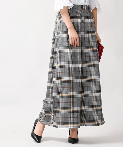 WEGO（ウィゴー）の「WEGO/スーパーワイドチェックパンツ（その他パンツ・レディース・ブラウン系その他/グレー系その他・FREE）」の2枚目の写真