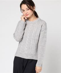 Honeys | 洗濯機で洗えるケーブル編プルオーバー(ニット/セーター)