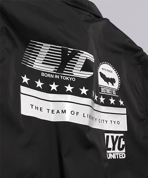 LIBERTY CITY（リバティシティ）の「【LIBERTY CITY/リバティーシティ】[TEAM LIBERTY CITY] 裏ボア コーチジャケット（ナイロンジャケット・メンズ・ブラック/グレー・LARGE/MEDIUM/SMALL）」の14枚目の写真