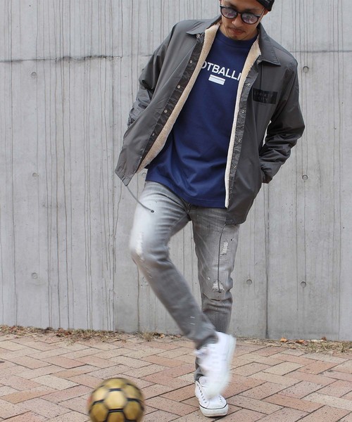 LIBERTY CITY（リバティシティ）の「【LIBERTY CITY/リバティーシティ】[TEAM LIBERTY CITY] 裏ボア コーチジャケット（ナイロンジャケット・メンズ・ブラック/グレー・LARGE/MEDIUM/SMALL）」の20枚目の写真