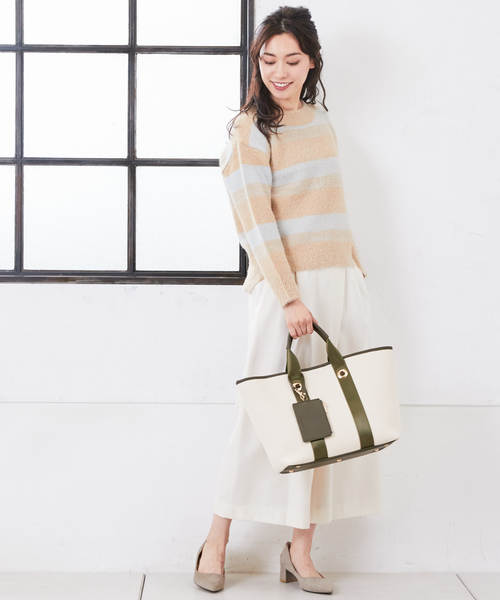 RIVE DROITE（リヴドロワ）の「グラデーションボーダープルオーバー（ニット/セーター・レディース・サックスブルー/イエロー・FREE）」の9枚目の写真