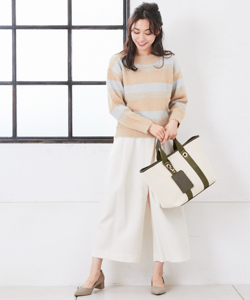 RIVE DROITE（リヴドロワ）の「グラデーションボーダープルオーバー（ニット/セーター・レディース・サックスブルー/イエロー・FREE）」の8枚目の写真