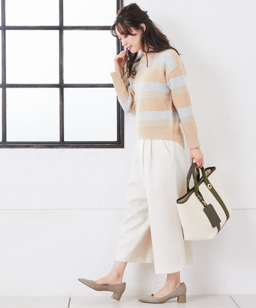 RIVE DROITE（リヴドロワ）の「グラデーションボーダープルオーバー（ニット/セーター・レディース・サックスブルー/イエロー・FREE）」の7枚目の写真