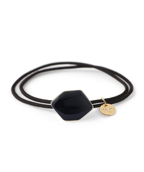 ANEMONE（アネモネ）の「ゴールドフレームの艶めきヘキサゴンプレートのヘアゴム（ヘアゴム・レディース・ベージュ/ブラウン/グレー/カーキ/ネイビー・FREE）」の6枚目の写真