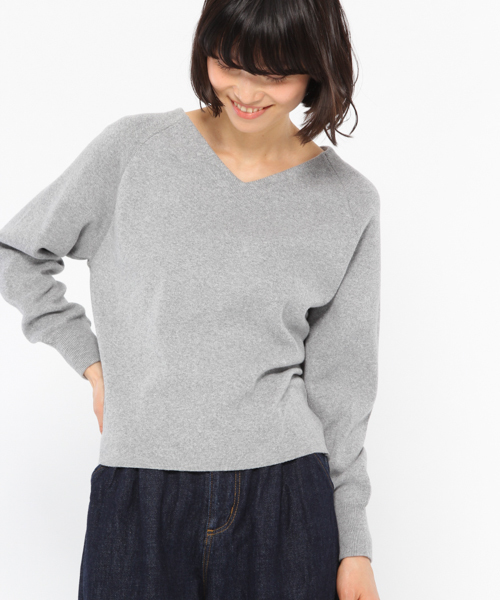 LAKOLE(ラコレ)の「【マシーンウォッシャブル】2WAYフルニードルニット / LAKOLE(ニット/セーター・レディース・オフホワイト/グレー/ネイビー/ライトブルー・MEDIUM/SMALL)」の3枚目の写真