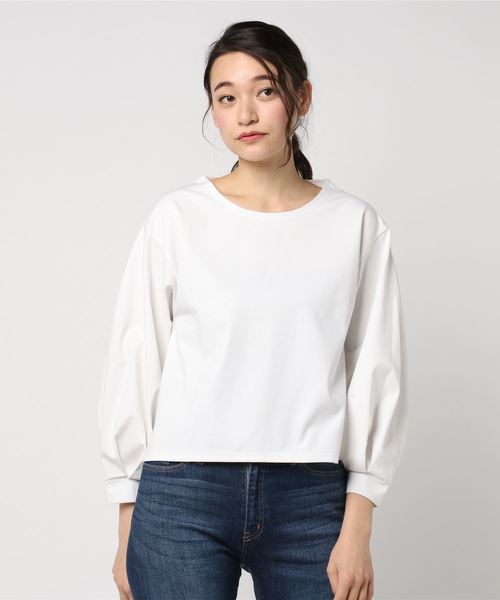 archives(アルシーヴ)の「ボリューム袖プルオーバー(Tシャツ/カットソー・レディース・オフホワイト/ブラック/ホワイト×ネイビー/ホワイト×ブラック・MEDIUM)」の2枚目の写真