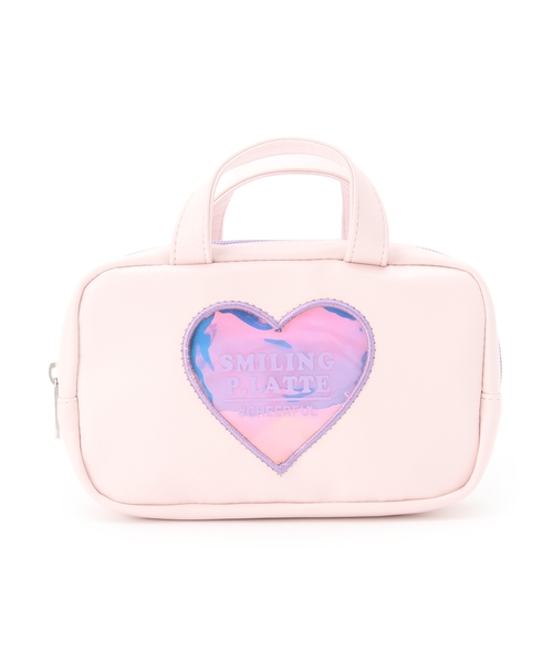 ハートポケットボストンポーチバッグ