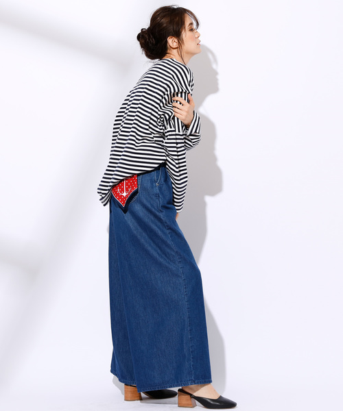 Lee(リー)の「【LEE/リー】WIDEPANTS/ワイドデニムパンツ(デニムパンツ・レディース・ライトブルー/ブルー・MEDIUM/SMALL)」の8枚目の写真
