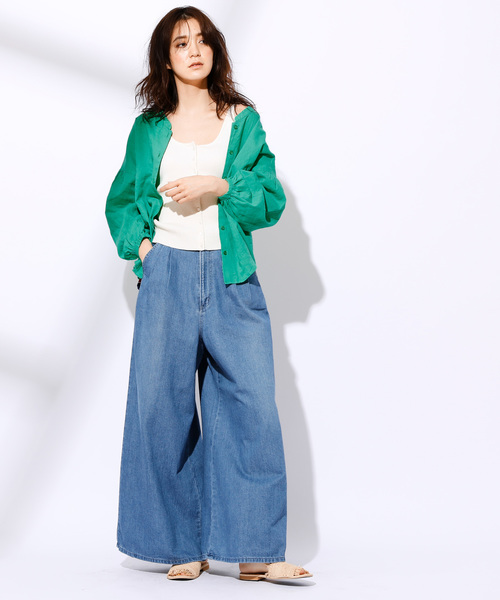 Lee(リー)の「【LEE/リー】WIDEPANTS/ワイドデニムパンツ(デニムパンツ・レディース・ライトブルー/ブルー・MEDIUM/SMALL)」の22枚目の写真