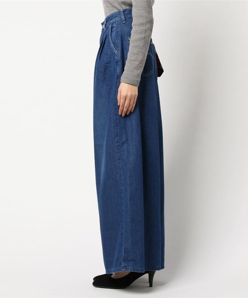 Lee(リー)の「【LEE/リー】WIDEPANTS/ワイドデニムパンツ(デニムパンツ・レディース・ライトブルー/ブルー・MEDIUM/SMALL)」の3枚目の写真