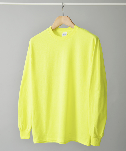 GILDAN（ギルダン）の「＃GILDAN/ギルダン　6ｏｚウルトラコットン長袖Ｔシャツ（Tシャツ/カットソー・メンズ・ホワイト/ブラック/ネイビー/ライトブルー/パープル/ライトグレー/グリーン/カーキ/ライトグリーン/ピンク/レッド/オレンジ/ロイヤルブルー/チャコールグレー・MEDIUM/LARGE）」の8枚目の写真