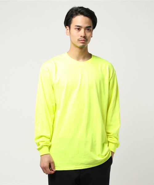 GILDAN（ギルダン）の「＃GILDAN/ギルダン　6ｏｚウルトラコットン長袖Ｔシャツ（Tシャツ/カットソー・メンズ・ホワイト/ブラック/ネイビー/ライトブルー/パープル/ライトグレー/グリーン/カーキ/ライトグリーン/ピンク/レッド/オレンジ/ロイヤルブルー/チャコールグレー・MEDIUM/LARGE）」の17枚目の写真