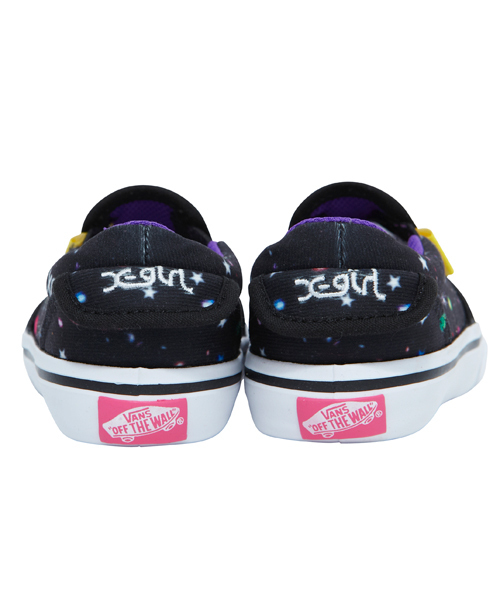 X-girl Stages（エックスガールステージス）の「XGS★ × VANS SLIP-ON “SPACE FLIGHT”（スニーカー・キッズ・ブラック・14/15 /16/17/18/19/20/21）」の3枚目の写真