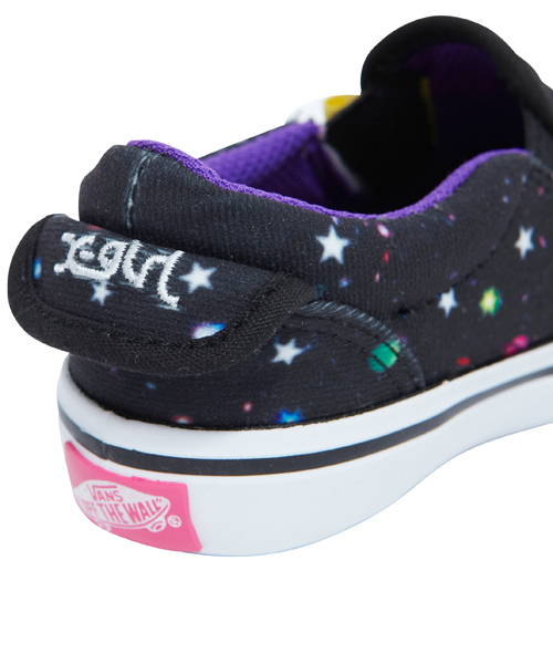 X-girl Stages（エックスガールステージス）の「XGS★ × VANS SLIP-ON “SPACE FLIGHT”（スニーカー・キッズ・ブラック・14/15 /16/17/18/19/20/21）」の6枚目の写真