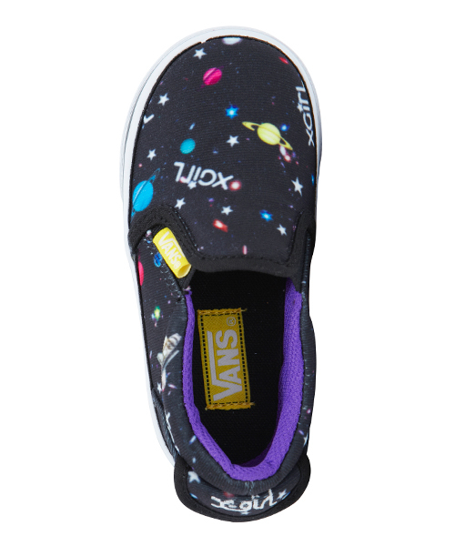X-girl Stages（エックスガールステージス）の「XGS★ × VANS SLIP-ON “SPACE FLIGHT”（スニーカー・キッズ・ブラック・14/15 /16/17/18/19/20/21）」の7枚目の写真