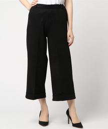 KOBE LETTUCE | フェイクスエード裾折返しクロップド丈ワイドパンツ/レディース/ガウチョ/ボトムス[M1929]神戸レタス(その他パンツ)